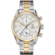 Tag Heuer Carrera Heritage Yellow Gold & Stainless Men's Luxury Watch CAS2150-BD0731